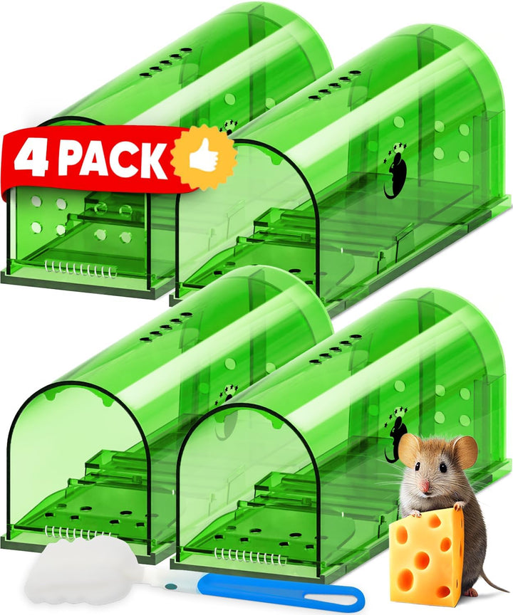 4-Pack Rodent Traps for Effective Pest Control