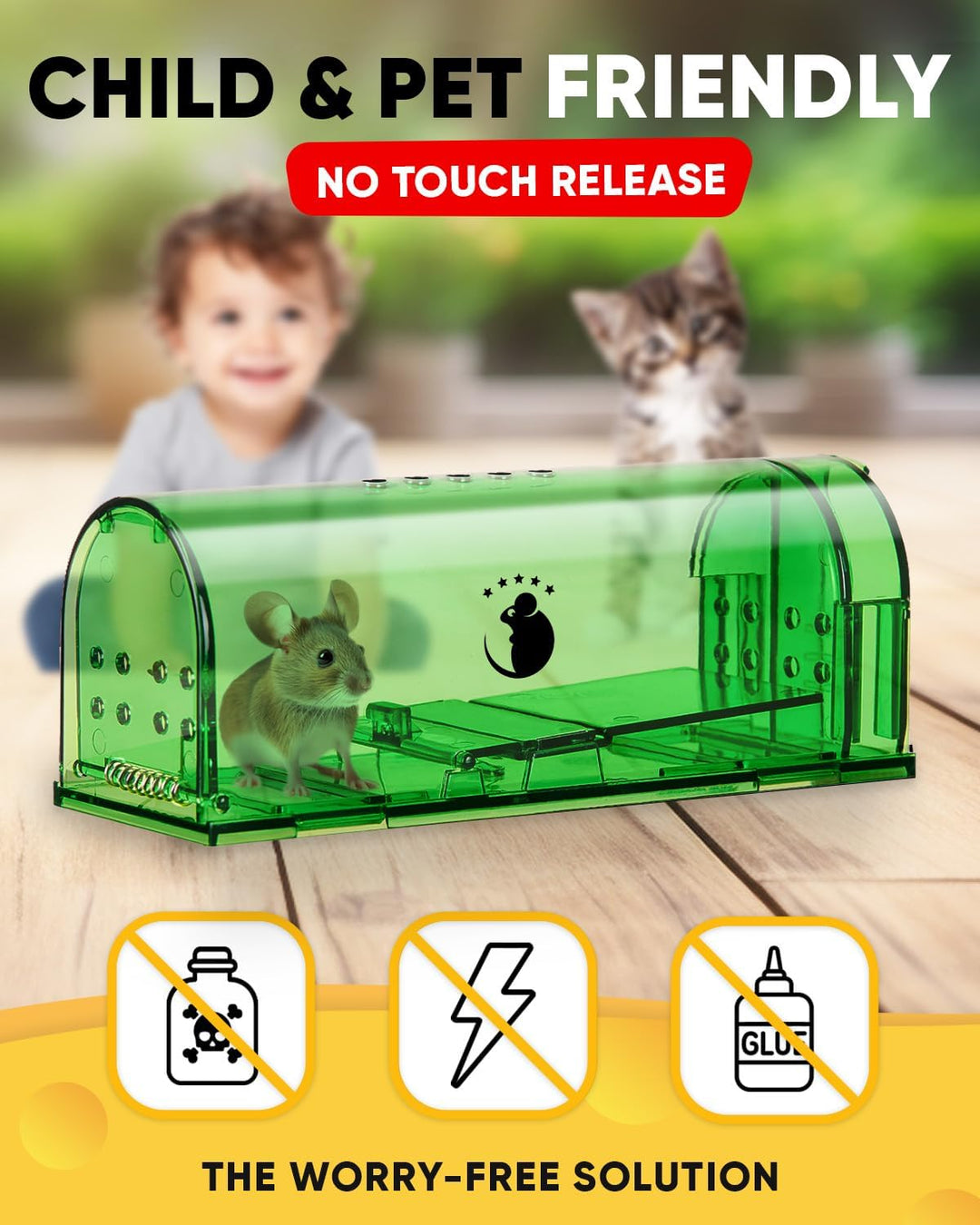 4-Pack Rodent Traps for Effective Pest Control