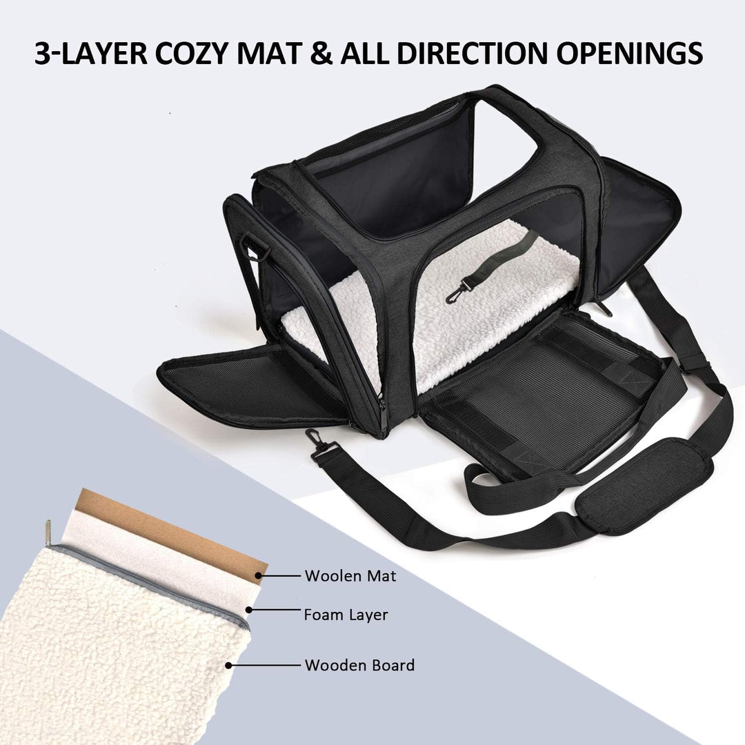 Pet Carrier Bag for Small to Medium Dogs and Cats Up to 15 lbs
