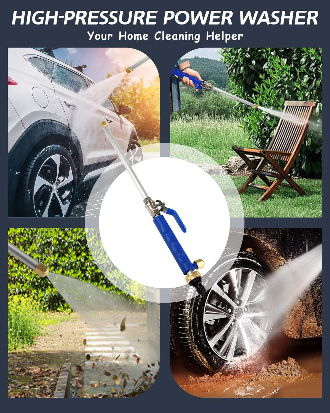High-Pressure Car Wash Spray Nozzle for Water Hose