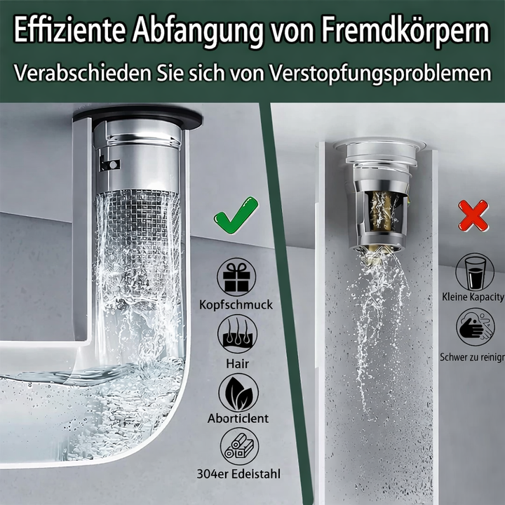 Stainless Steel Sink Drain Plug | Blockage-Resistant Filter