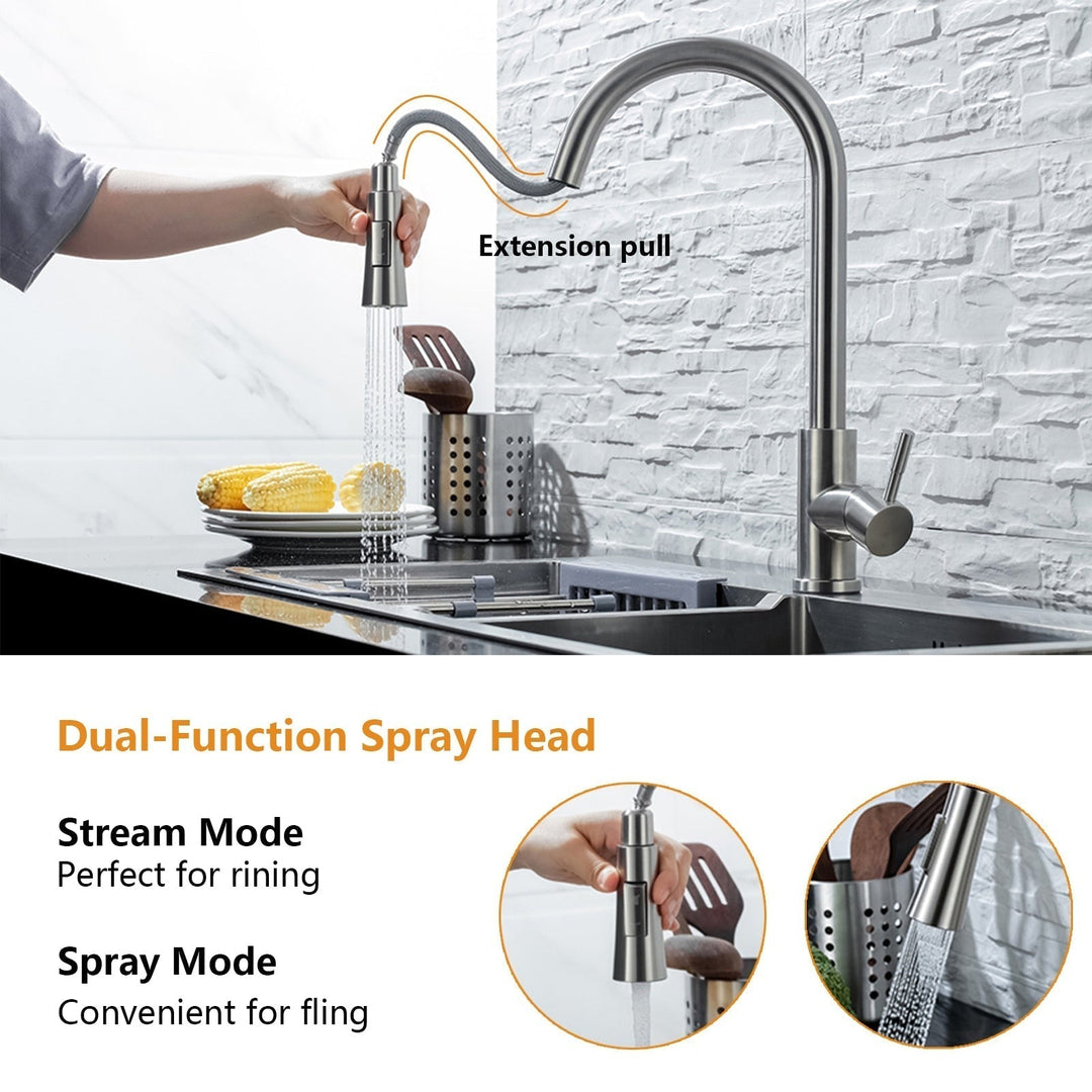 Kitchen Faucet with Pull-Out Sprayer and Touchless Sensor-Orizon Depot