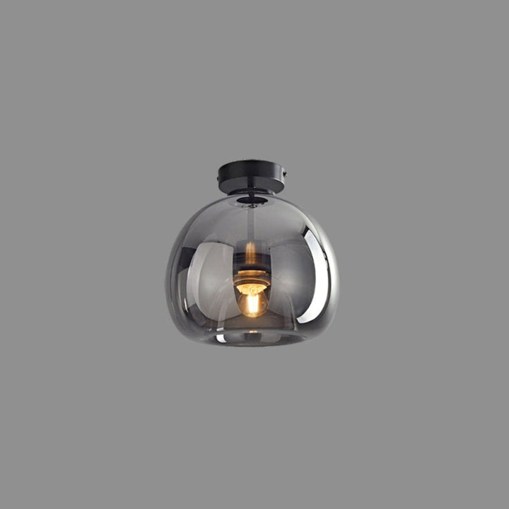 Retro Amber Glass Pendant Ceiling Light Fixture