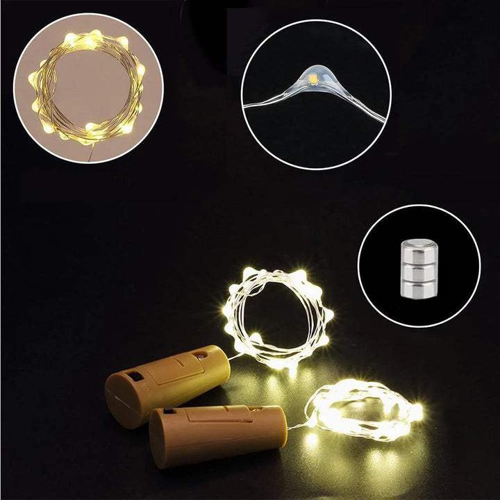 LED Wine Bottle Lamps Cork Night Light DIY Decoration - 5/10 PCS-Orizon Depot