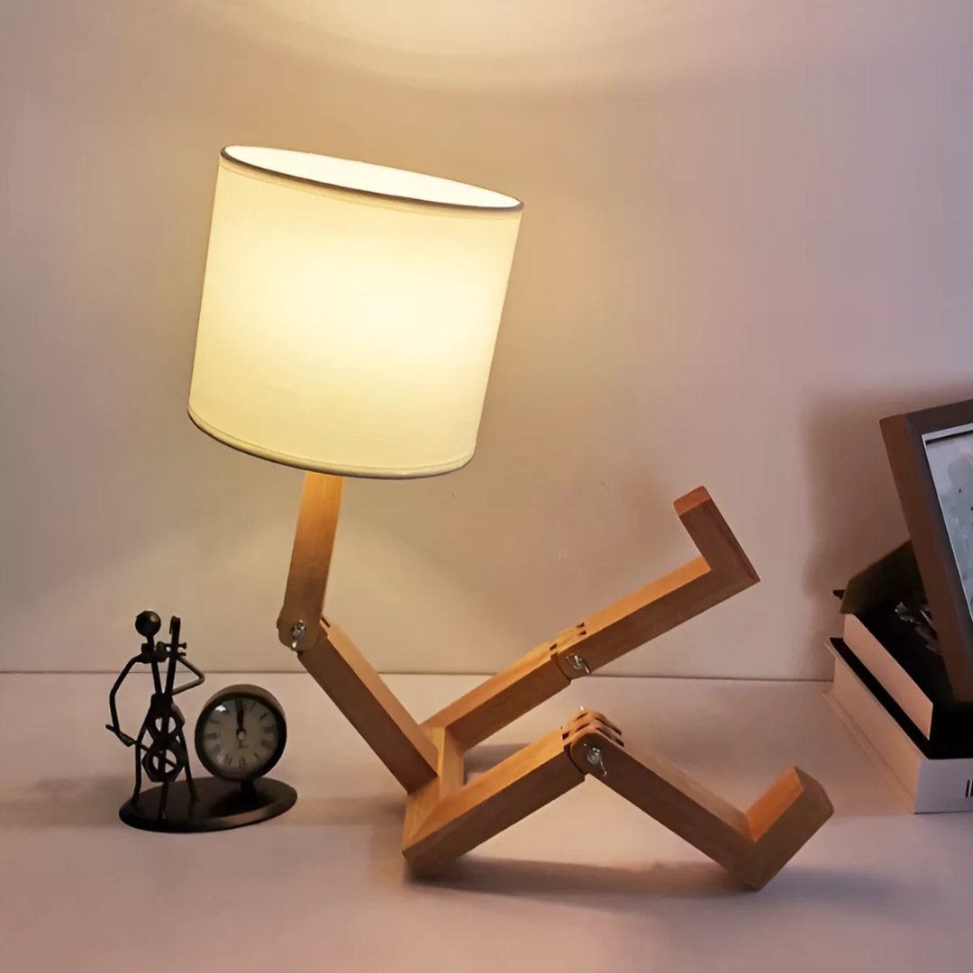 Flexible Wooden Design Table Lamp for Modern Home Decor