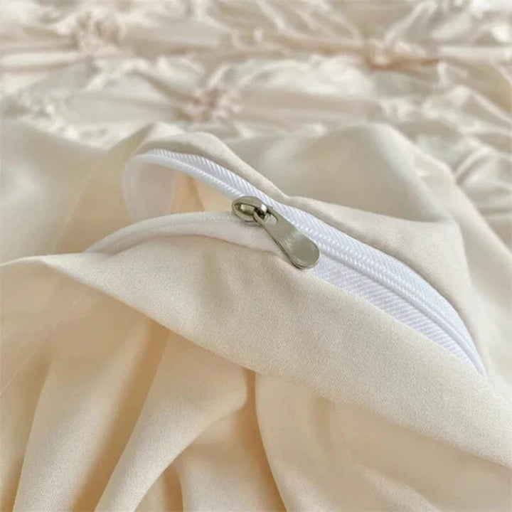 Floral Design Pinch Pleat Duvet Cover Set for Elegant Bedding-Orizon Depot