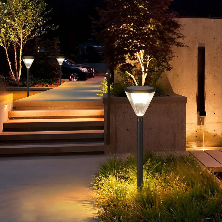 Eco-Friendly Cone Solar Path Light - Modern LED Outdoor Illumination