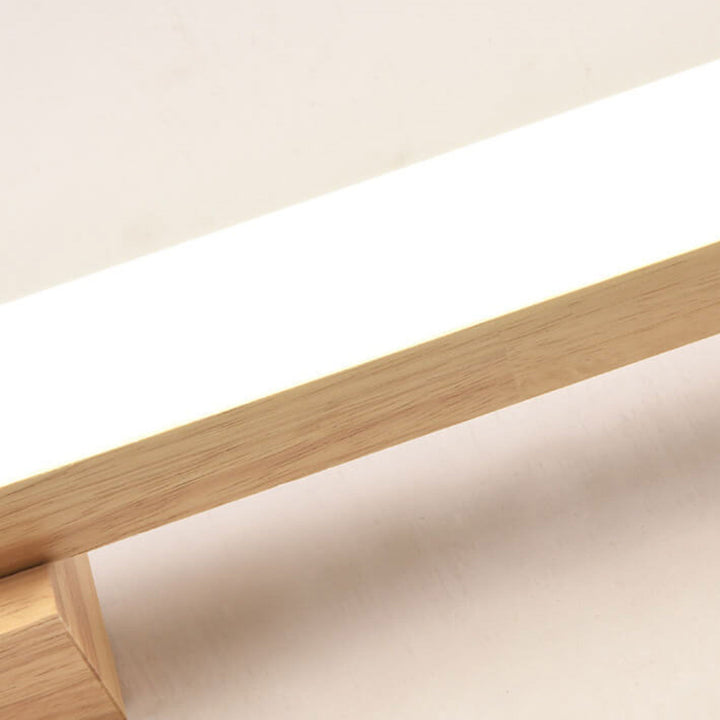 Nordic Minimalist Wooden Linear LED Vanity Wall Sconce Lamp-Orizon Depot