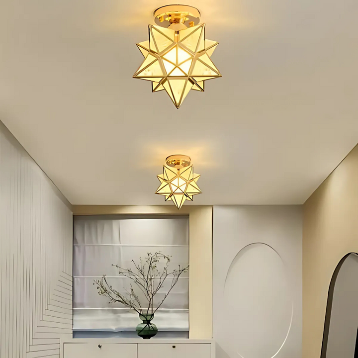 Elegant Geometric LED Ceiling Lamp | Stylish Star Light Fixture