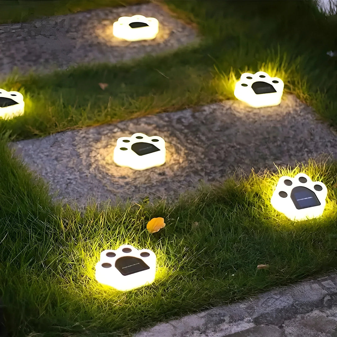 Solar Dog Paw Garden Lights for Outdoor Decor-Orizon Depot