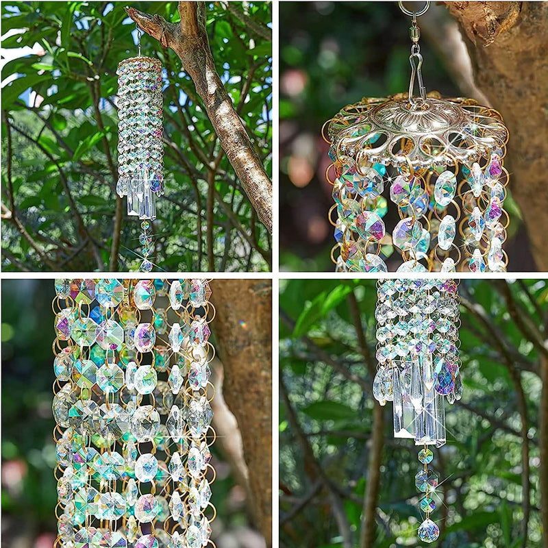 Aurora Crystal Glass Wind Chime for Home Decor and Relaxation-Orizon Depot