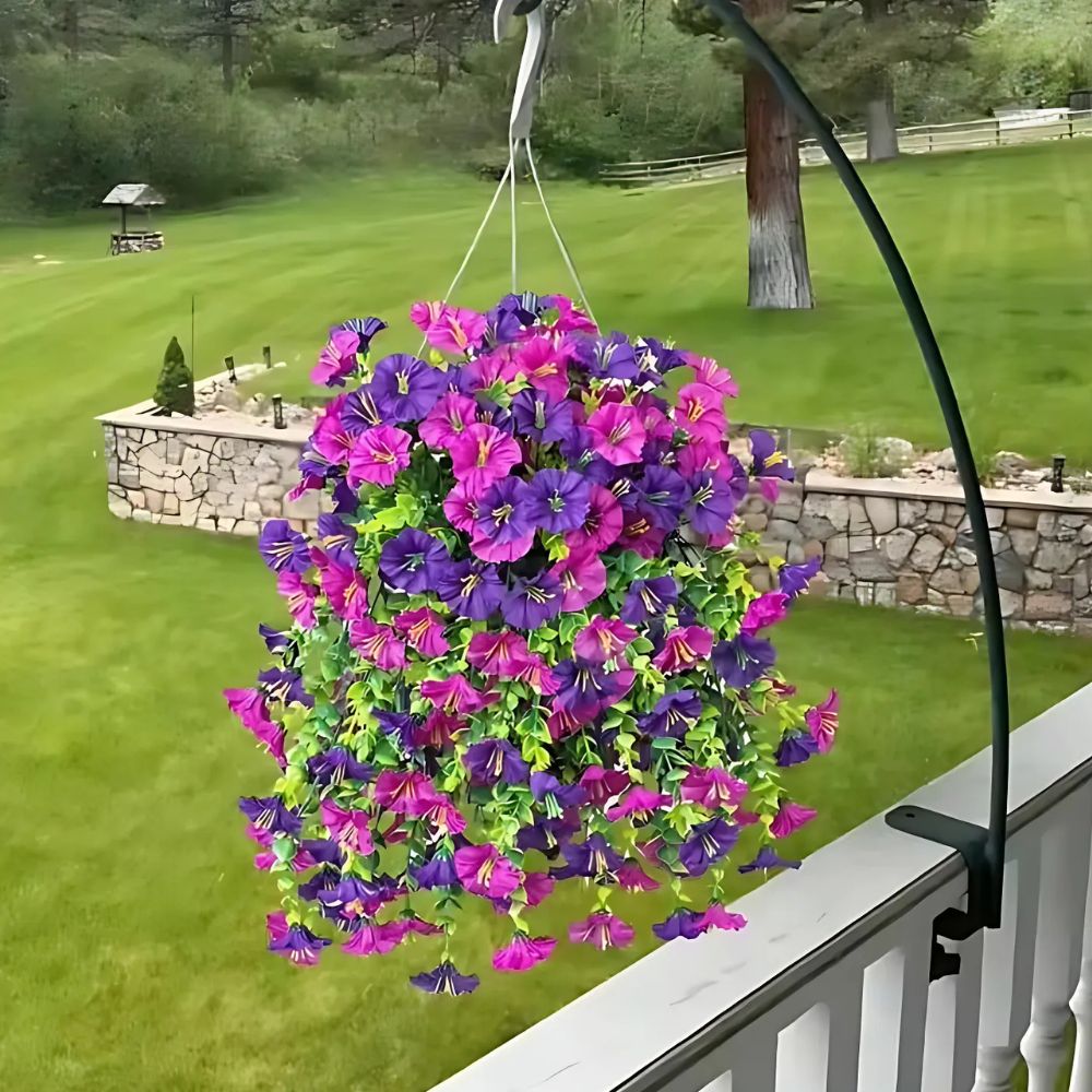UV Resistant Artificial Morning Glory Flower Hanging Decoration