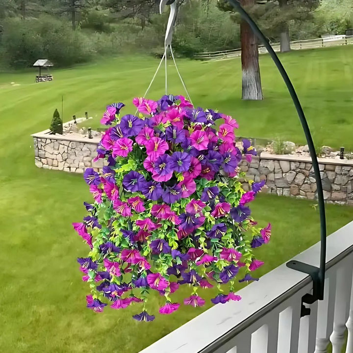 UV Resistant Artificial Morning Glory Flower Hanging Decoration