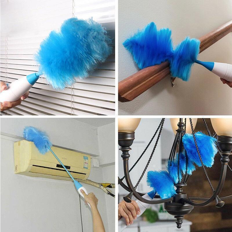 360° Rotating Electric Spin Duster with 2 Brushes for Easy Cleaning-Orizon Depot