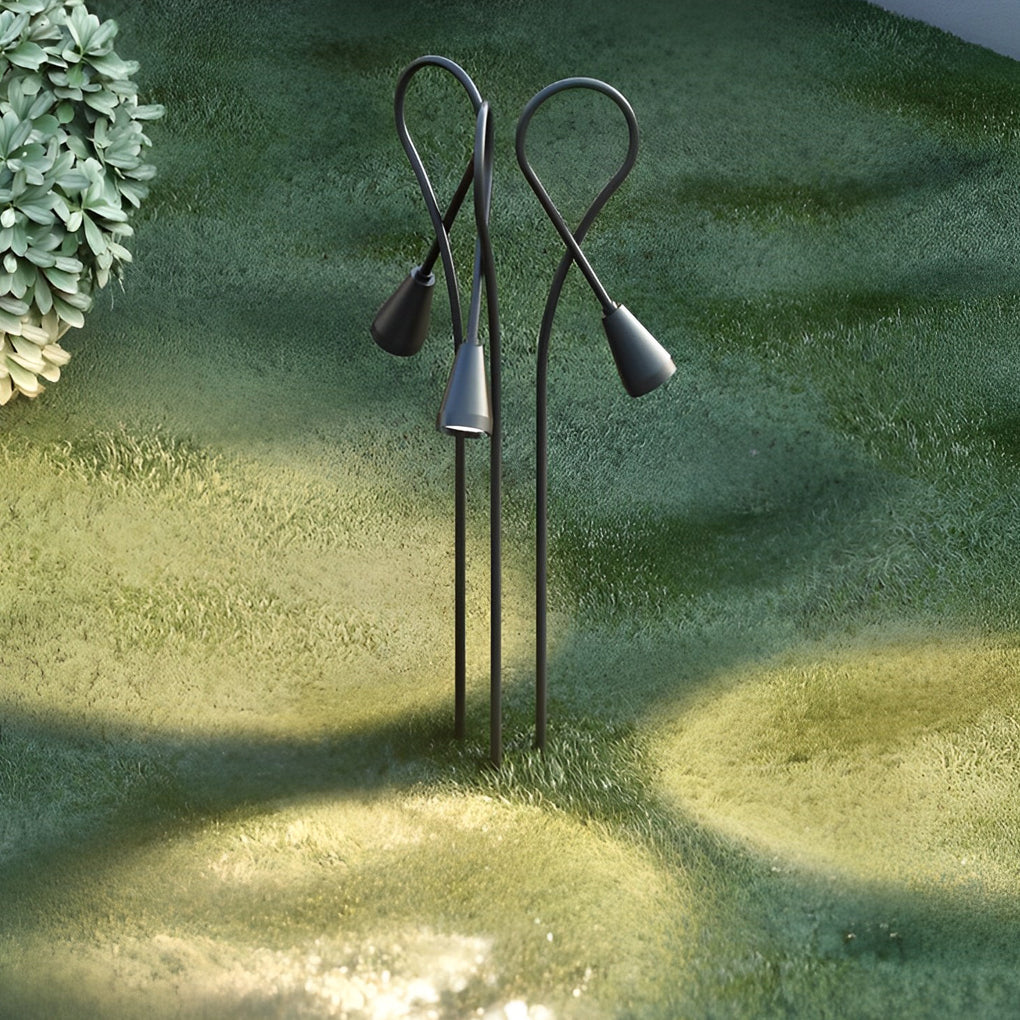 Waterproof LED COB Arched Gooseneck Pathway Lights for Outdoors