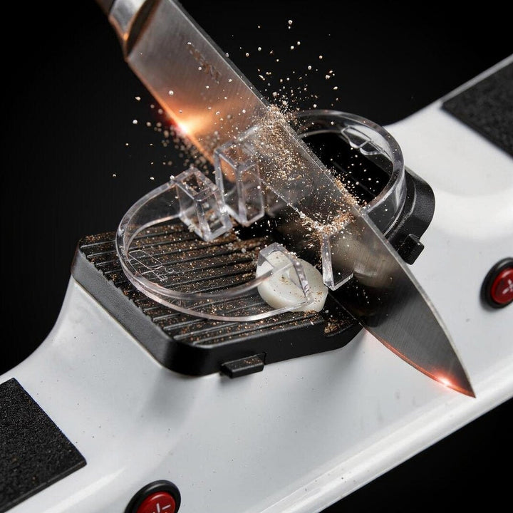 Two-Stage Knife Sharpener with Stable Guide Slots for Better Cutting