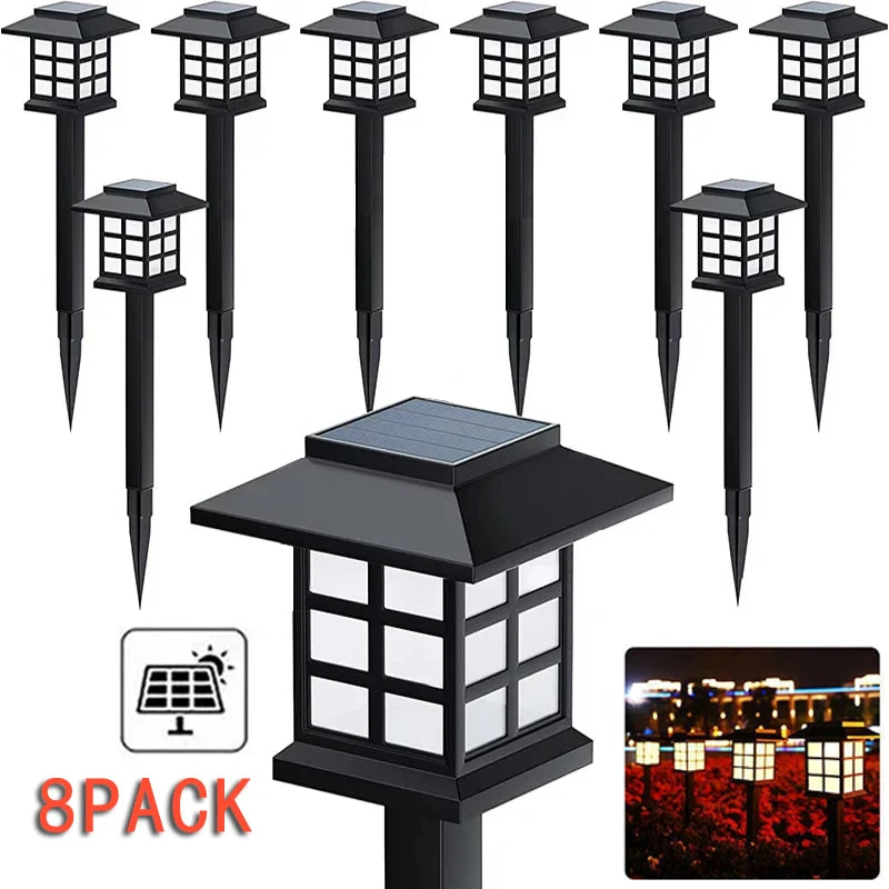8 Pack Solar Garden Pathway Lights for Outdoor Yard and Walkway Decor-Orizon Depot