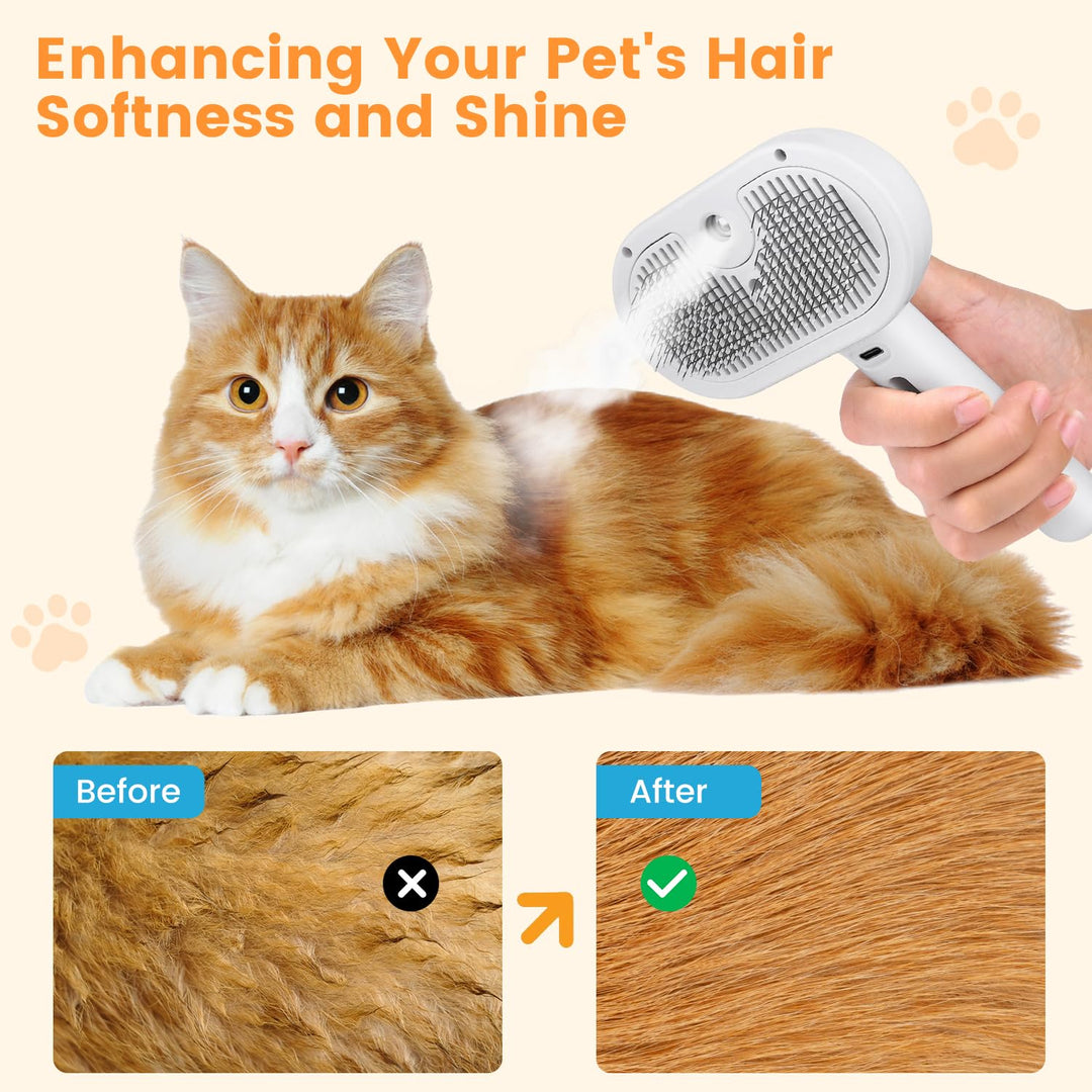 Pet Steam Brush for Cats and Dogs