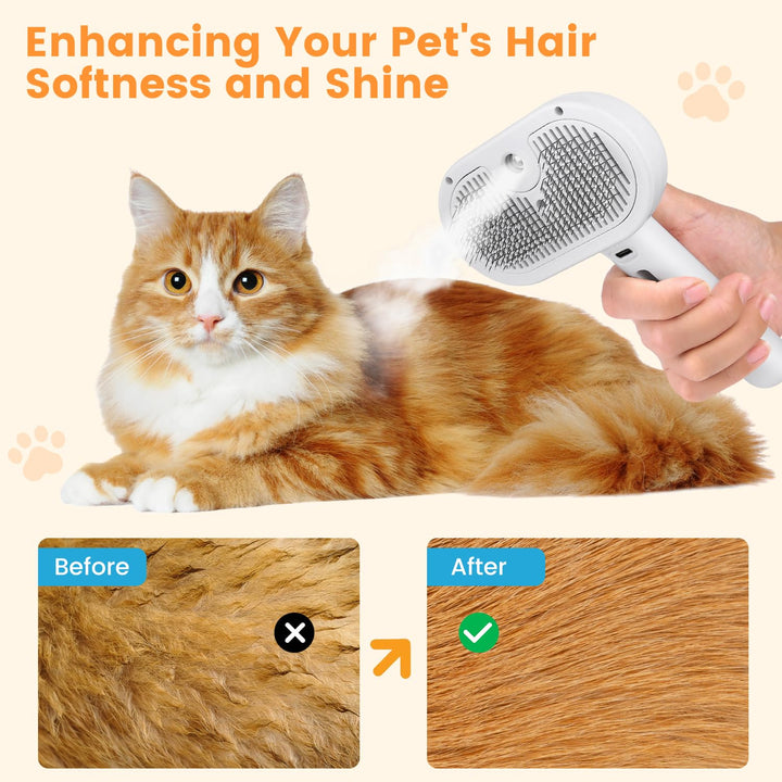 Pet Steam Brush for Cats and Dogs