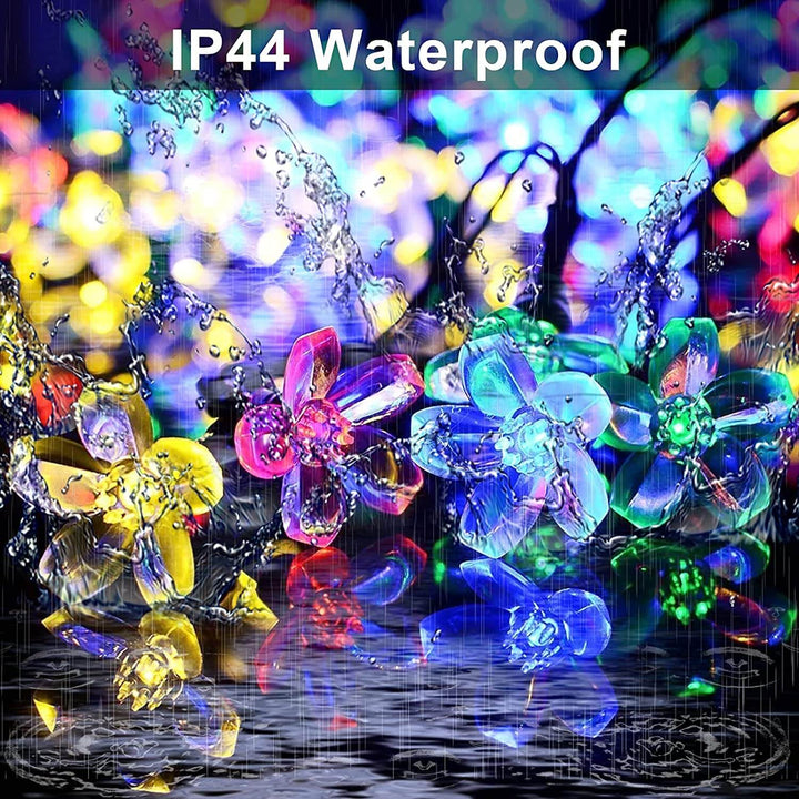 LED Solar Sakura String Lights Waterproof Outdoor Fairy Flower Lamp-Orizon Depot