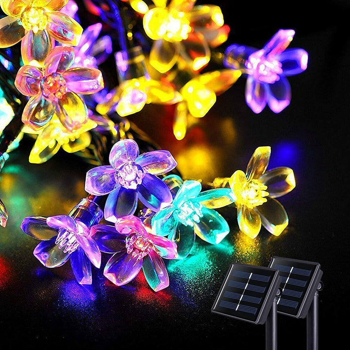 LED Solar Sakura String Lights Waterproof Outdoor Fairy Flower Lamp-Orizon Depot