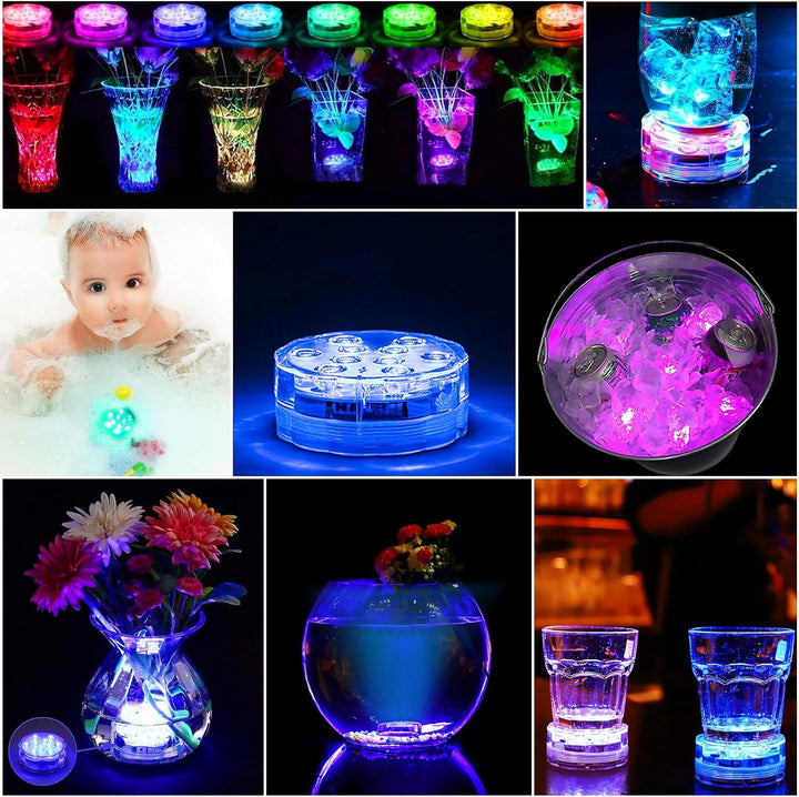 Underwater Pool Lighting with 10 LED Lights for Enhanced Ambiance-Orizon Depot
