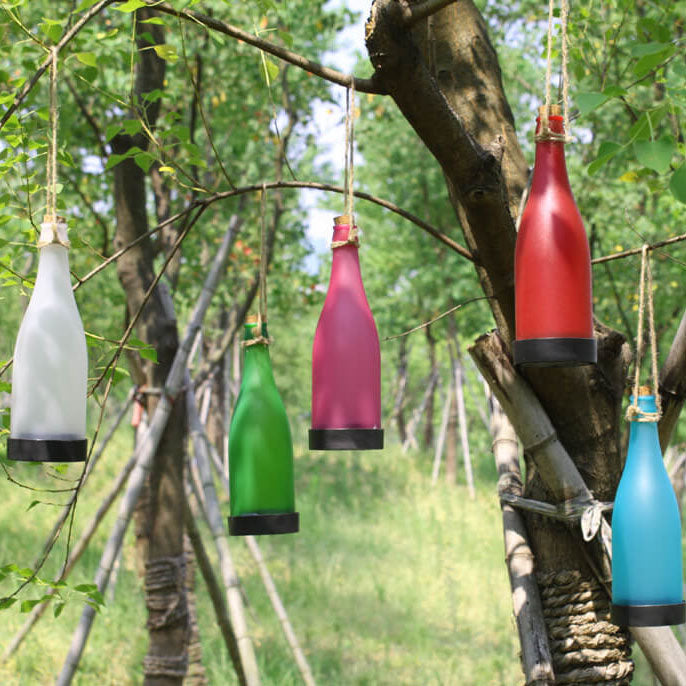 5 Piece Solar Wine Bottle Light Outdoor Decoration LED Hanging Lights-Orizon Depot