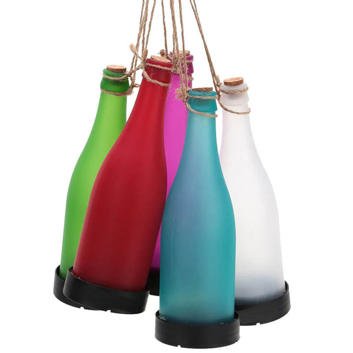 5 Piece Solar Wine Bottle Light Outdoor Decoration LED Hanging Lights-Orizon Depot