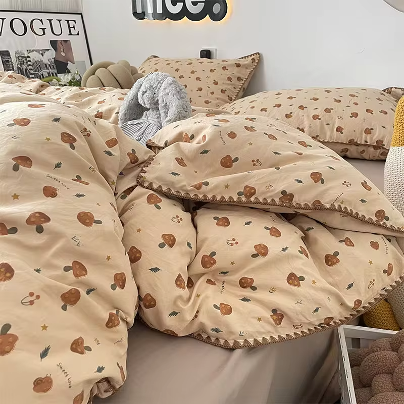Mushroom Themed Bed Linen Set for Cozy Bedroom Decor-Orizon Depot