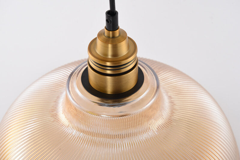 Vintage Striped Glass Pendant Light for Retro Interiors-Orizon Depot