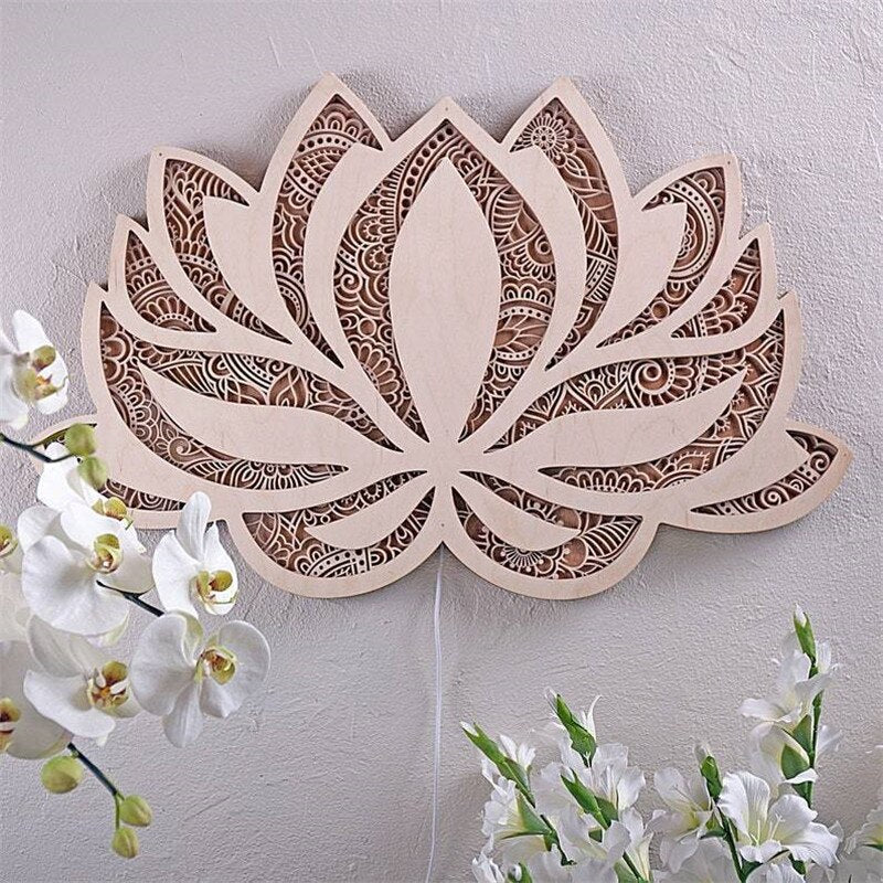 Spiritual Lotus Decorative Wall Lamp for Tranquil Ambiance-Orizon Depot