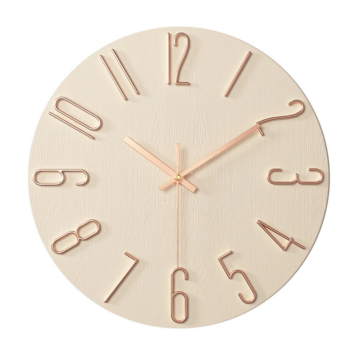 Modern Minimalist Wall Clock with Elegant Gold Design
