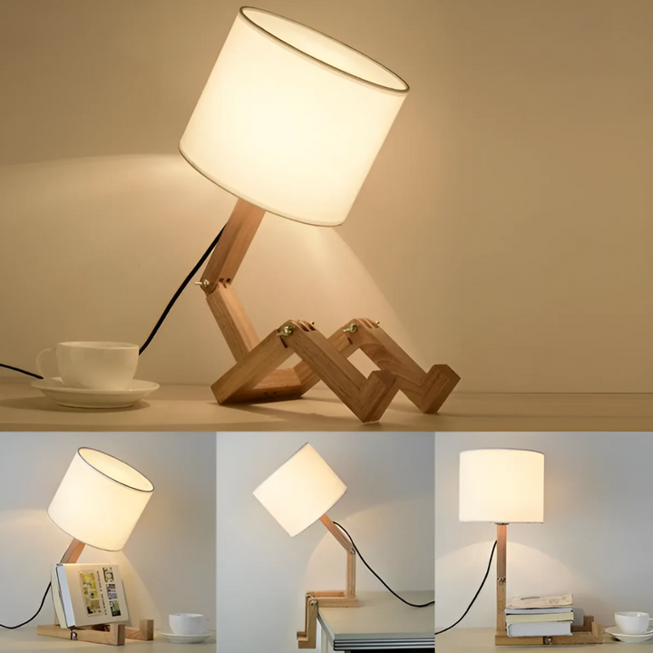 Flexible Wooden Design Table Lamp for Modern Home Decor