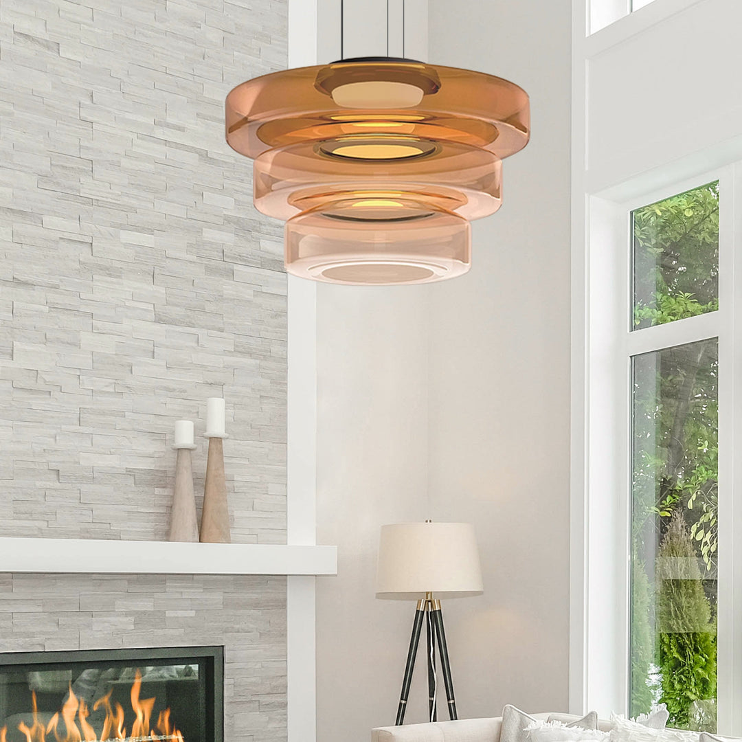 Bauhaus Style Glass Pendant Light | Modern Hanging Fixture