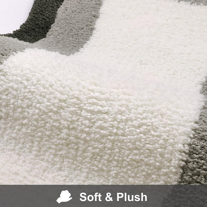 Black Gradient Bath Mats - Non-Slip Irregular Carpet for Bathrooms-Orizon Depot