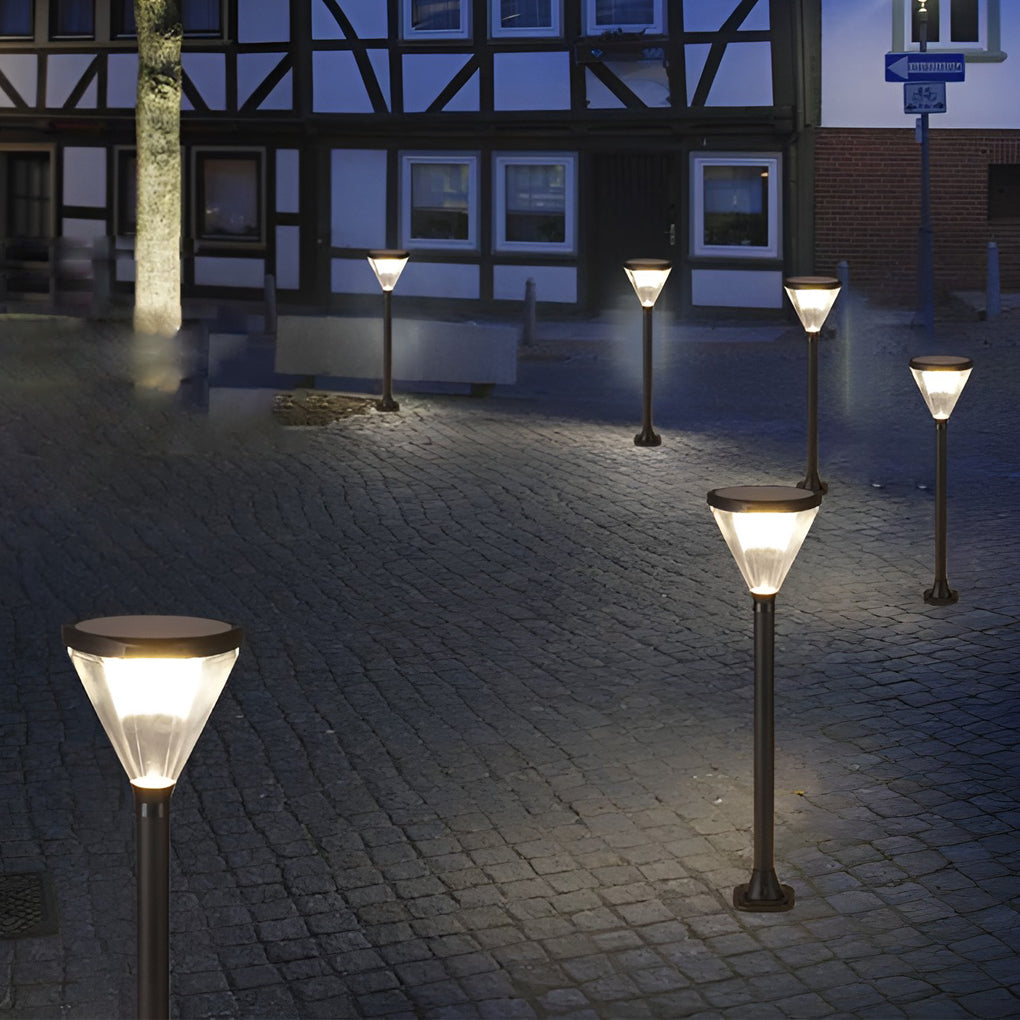 Eco-Friendly Cone Solar Path Light - Modern LED Outdoor Illumination