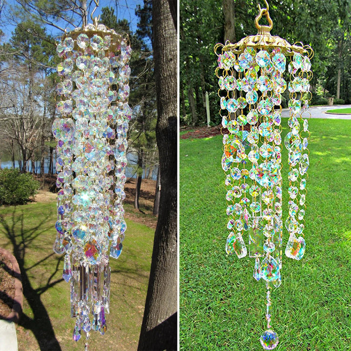 Aurora Crystal Glass Wind Chime for Home Decor and Relaxation-Orizon Depot