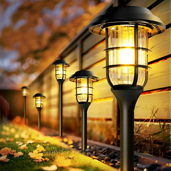Solar Garden Light Set – 6-Pack Outdoor Solar Lanterns-Orizon Depot