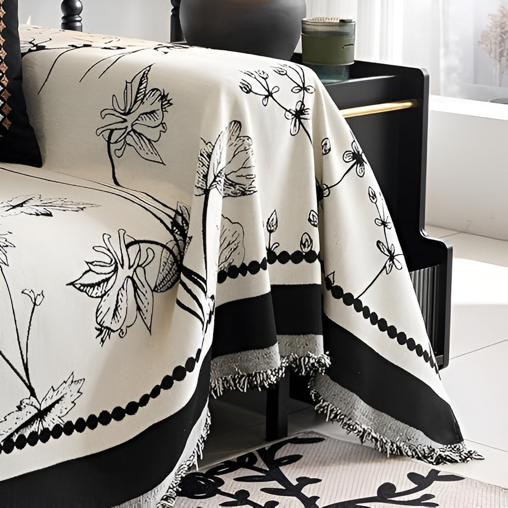 Botanical Elegance Stretch Sofa Cover for Stylish Home Decor-Orizon Depot