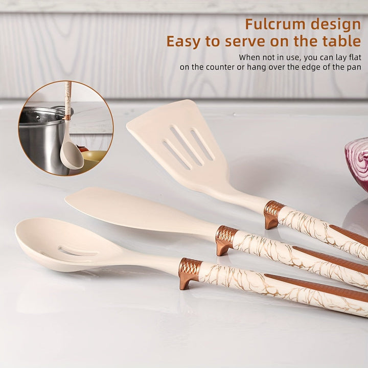 Elegant Silicone Kitchen Utensil Set for Joyful Cooking Experience-Orizon Depot
