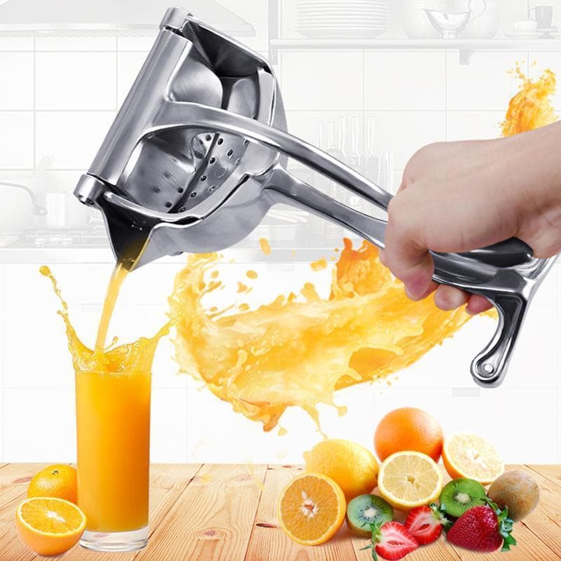 Stainless Steel Manual Citrus Juicer with Non-Slip Lever Grip