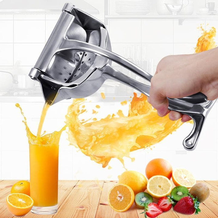 Stainless Steel Manual Citrus Juicer with Non-Slip Lever Grip