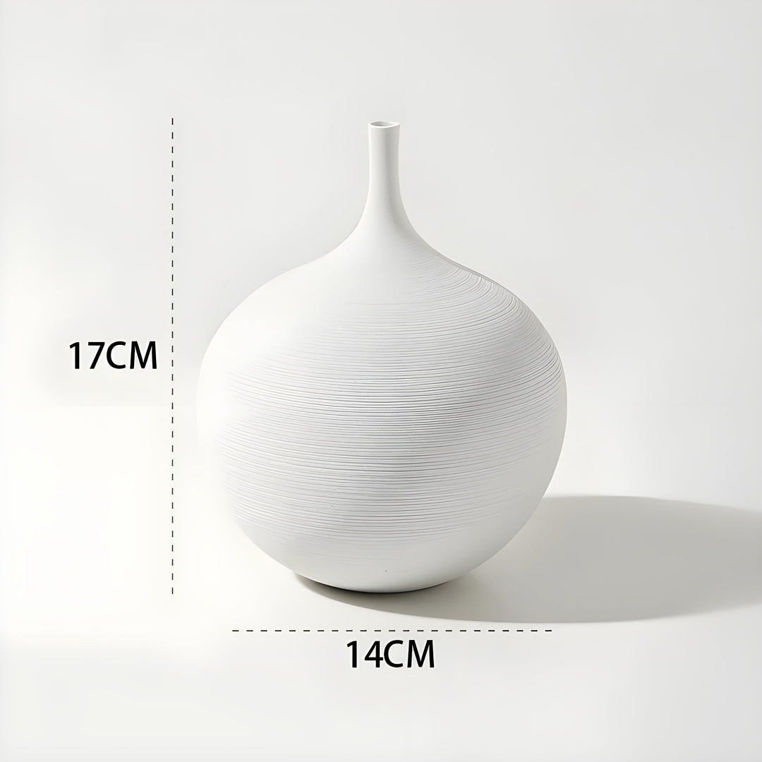 Minimalistic Handcrafted Ceramic Zen Vase for Home Decor-Orizon Depot