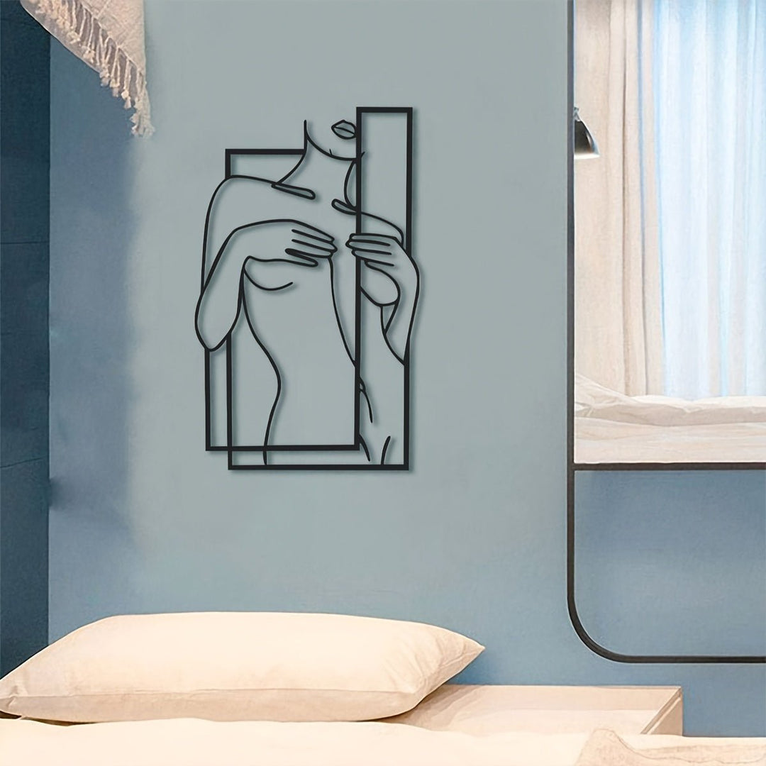 Modern Minimalist Metal Wall Decoration - Stylish Bedroom Art-Orizon Depot
