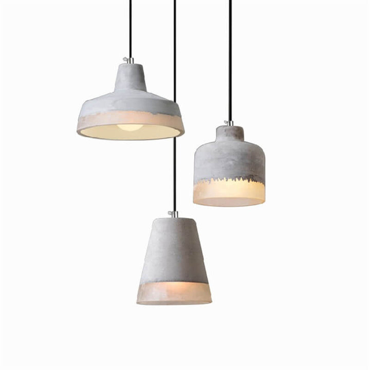 Industrial Minimalist Grey Concrete Hanging Lamp-Orizon Depot