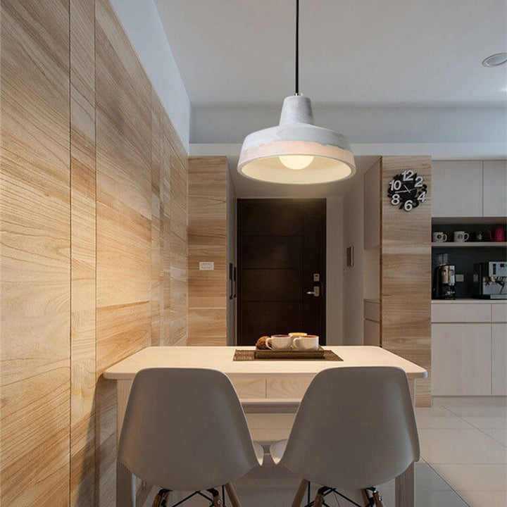 Industrial Minimalist Grey Concrete Hanging Lamp-Orizon Depot