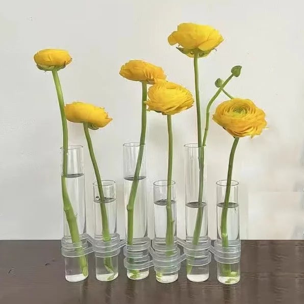 Flexible Flower Vases with Hinges | Modern Glass Tube Design-Orizon Depot