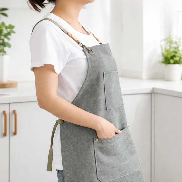 Craft Apron with Crossback Straps and Tool Pockets