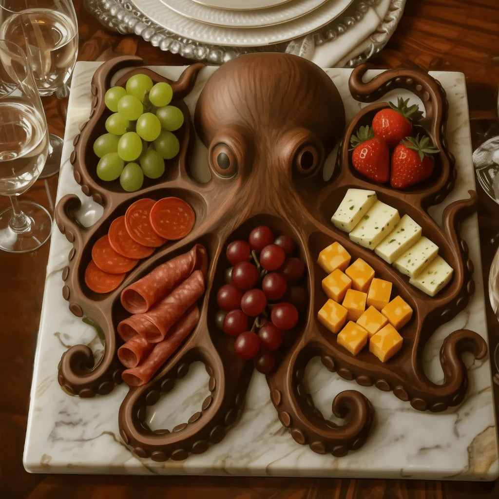 Wooden Snack Tray with Animal Design - Perfect for Entertaining