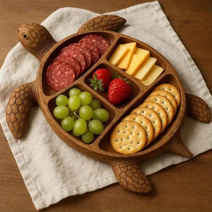 Wooden Snack Tray with Animal Design - Perfect for Entertaining
